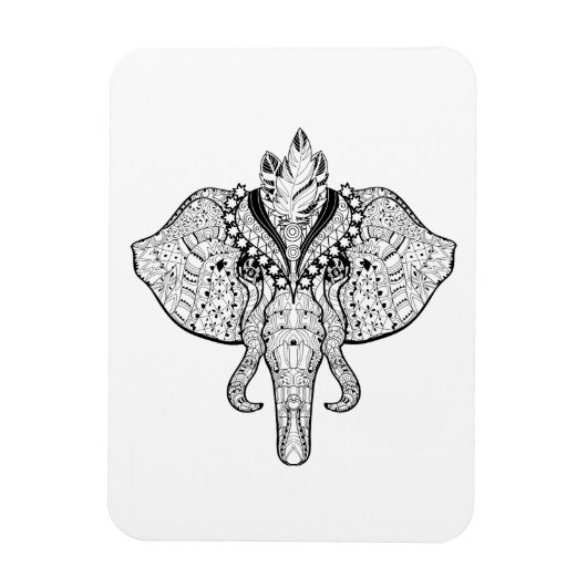 Circus Elephant Doodle Magnet (Vertikal)
