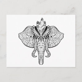 Circus Elephant Doodle Postkarte