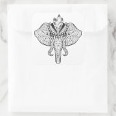 Circus Elephant Doodle Quadratischer Aufkleber (Tasche)