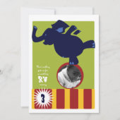 Circus Elephant Einladung (Vorderseite)