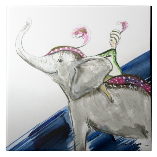 Circus Elephant Fliese (Vorderseite)