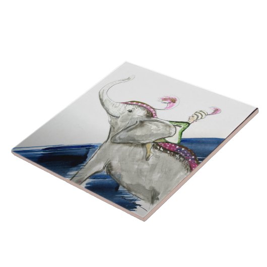 Circus Elephant Fliese (Seite)