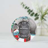 Circus Elephant Geburtstagsparty Einladung Jagd (Stehend Vorderseite)