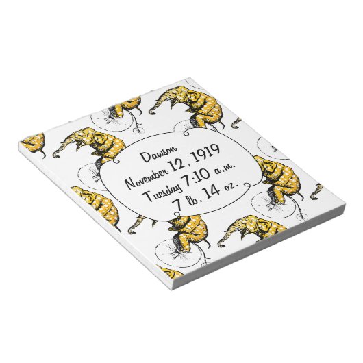 Circus Elephant Gifts Notizblock (angewinkelt)