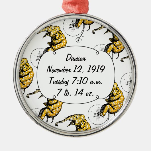 Circus Elephant Gifts Ornament Aus Metall (Vorne)