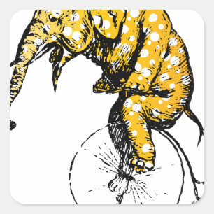 Circus Elephant Gifts Quadratischer Aufkleber