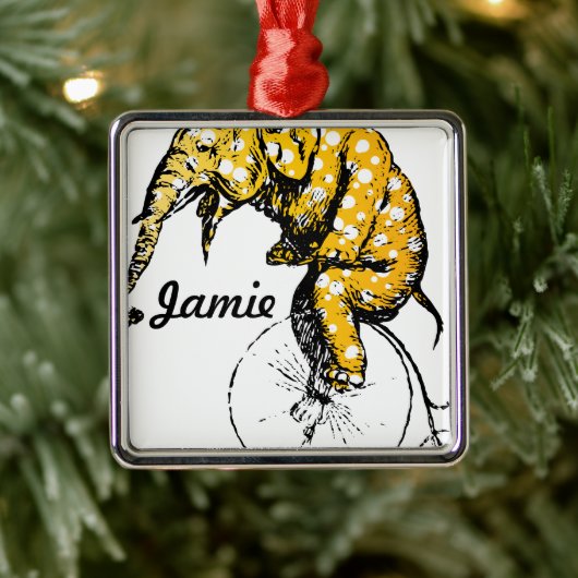 Circus Elephant Gifts Silbernes Ornament (Baum)