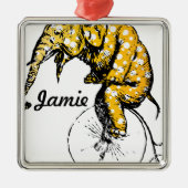 Circus Elephant Gifts Silbernes Ornament (Vorne)