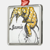 Circus Elephant Gifts Silbernes Ornament (Links)