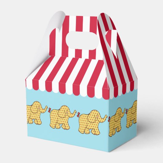 Circus Elephant Karneval Zelt Kinder Gastgeschenk Geschenkschachtel (Vorderseite)