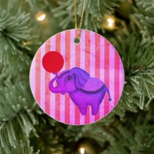 Circus Elephant Keramik Ornament