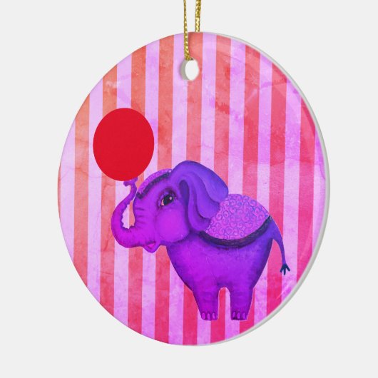 Circus Elephant Keramik Ornament (Links)