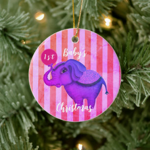 Circus Elephant Keramik Ornament