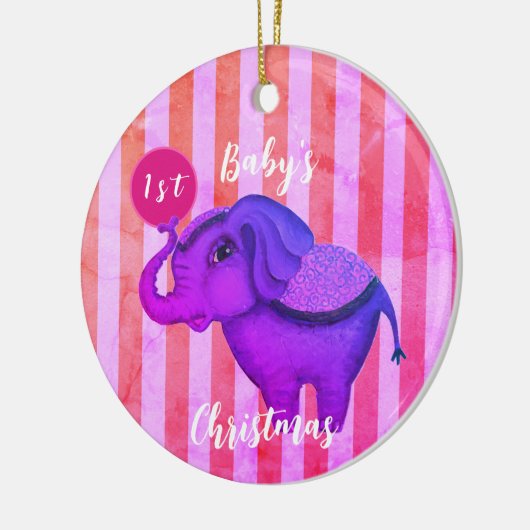 Circus Elephant Keramik Ornament (Links)