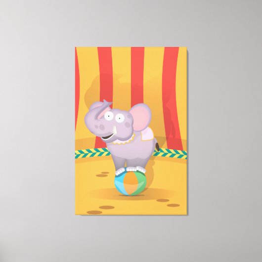 Circus Elephant Leinwanddruck (Vorderseite)