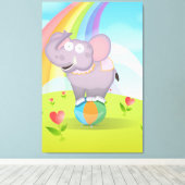Circus Elephant Leinwanddruck (Insitu (Holzboden))