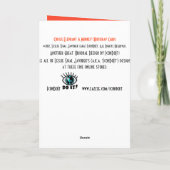 Circus Elephant & Monkey (Geburtstagskarte) Karte (Rückseite)