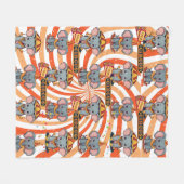Circus Elephant Muster Fleecedecke (Vorderseite (Horizontal))