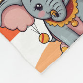 Circus Elephant Muster Fleecedecke (Ecke)