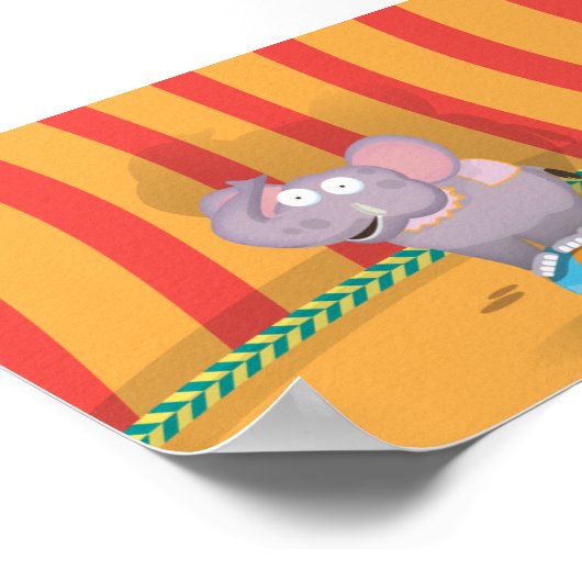Circus Elephant Poster (Ecke)