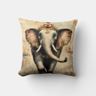 Circus Elephant Throw Kissen
