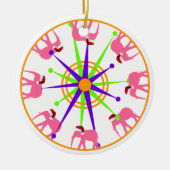 Circus Elephant Weihnachten Keramik Ornament (Vorne)