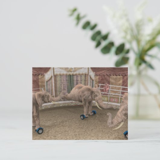 Circus Elephants Feiertagspostkarte (Stehend Vorderseite)
