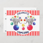 Circus Elephants Funny Retirement Postcard Postkarte (Vorne/Hinten)