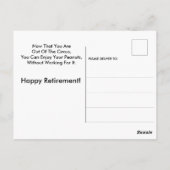 Circus Elephants Funny Retirement Postcard Postkarte (Rückseite)