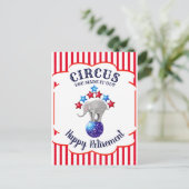 Circus Elephants Funny Retirement Postkarte (Stehend Vorderseite)