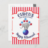 Circus Elephants Funny Retirement Postkarte (Vorne/Hinten)