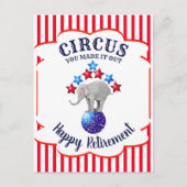 Circus Elephants Funny Retirement Postkarte (Vorderseite)