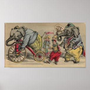 Circus Elephants Poster