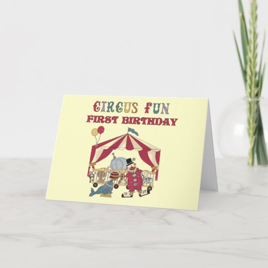 Circus Erste Geburtstagsgeschenke und Geschenke Karte (Vorderseite)