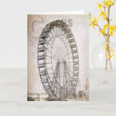 Circus Ferris Wheel Karte (Gelbe Blume)