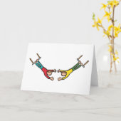 Circus Flying Trapeze Karte (Gelbe Blume)