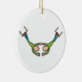 Circus Flying Trapeze Keramik Ornament (Rechts)