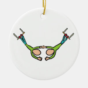 Circus Flying Trapeze Keramik Ornament