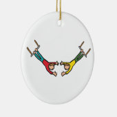 Circus Flying Trapeze Keramik Ornament (Rechts)
