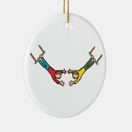 Circus Flying Trapeze Keramik Ornament (Rechts)