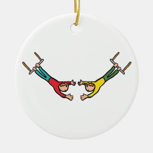 Circus Flying Trapeze Keramik Ornament (Vorne)