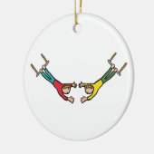 Circus Flying Trapeze Keramik Ornament (Links)