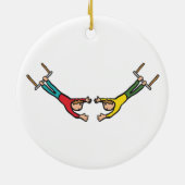 Circus Flying Trapeze Keramik Ornament (Hinten)