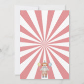 Circus Geburtstagsparty Einladung Karneval Thema (Rückseite)