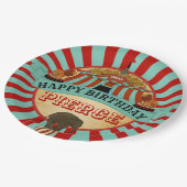 Circus Geburtstagsparty Happy Geburtstagsplatte Pappteller (Schrägansicht)