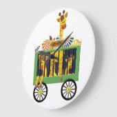 Circus Giraffe Große Wanduhr (Winkel)