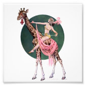 “Circus Giraffe Rider” by FX Leyendecker Fotodruck (Vorne)