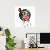 "Circus Giraffe Rider" by FX Leypling Poster (Heimbüro)