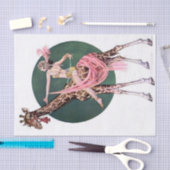 "Circus Giraffe Rider" by FX Leypling Seidenpapier (Handwerk)