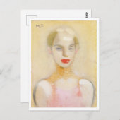 Circus girl, Helene Schjerfbeck Postkarte (Vorne/Hinten)